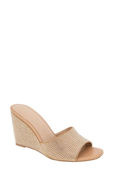 Bcbgeneration Giani Wedge Slide Sandal In Tan-clear