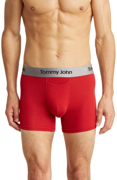 Tommy John Second Skin 4-inch Boxer Briefs In Emboldened Red