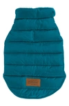 Pendleton Puffer Dog Coat In Teal