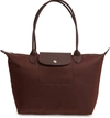 Longchamp Small Le Pliage Neo Nylon Tote - Brown In Chocolate