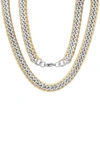 Hmy Jewelry Two-tone Chain Necklace In Silver/ Gold