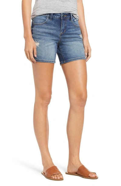 Slink Jeans Side Vent Denim Shorts In Caralyn
