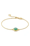 Green Onyx/ Yellow Gold