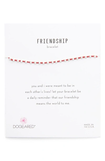 Dogeared Flat Bead Friendship Bracelet In Silver