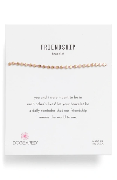 Dogeared Flat Bead Pin Friendship Bracelet In Gold