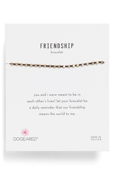 Dogeared Flat Bead Friendship Bracelet In Gold