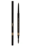 Saint Laurent Couture Brow Slim Eyebrow Pencil In 01 Ash Brown