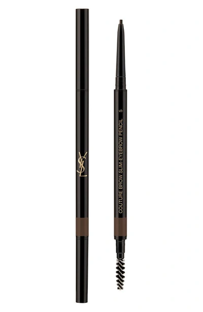 Saint Laurent Couture Brow Slim Eyebrow Pencil In 05 Deep Brown