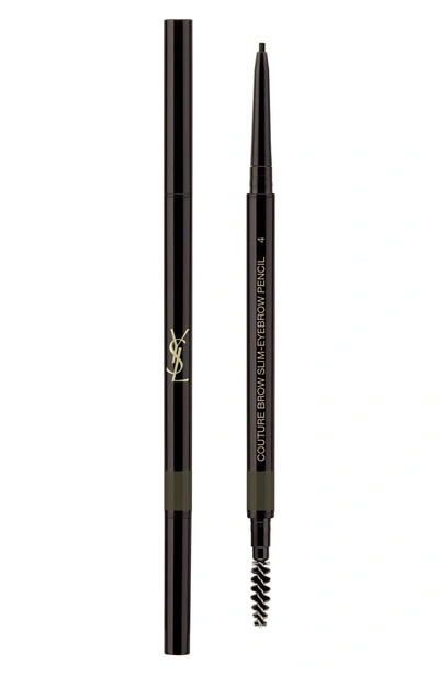 Saint Laurent Couture Brow Slim Eyebrow Pencil In 04 Medium Ash