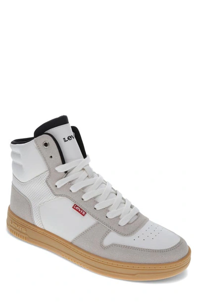 Levi's® Drive High-top Sneaker In Winter White/ Gum