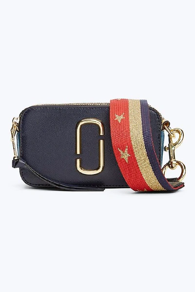 Marc Jacobs The Snapshot Small Camera Bag In Midnight Blue/gold