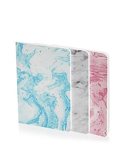 Skinnydip London Pastel Notebooks, Set Of 3 In Pastel Marble Multi