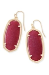 Kendra Scott Signature Elle Drop Earrings In Burgundy Illusion/ Gold