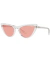 Vogue Eyewear Gigi Hadid For Vogue Extreme Cat Eye Sunglasses, 54mm In Clear/pink