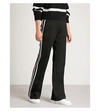 Moncler Striped-side Jersey Jogging Bottoms In Black