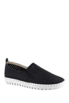 Easy Street Fresh Perforated Slip-on Sandal In Black Matte