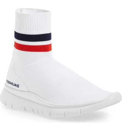 Joshua Sanders Jump High Top Sock Sneaker In White