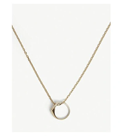 Maison Margiela Two-tone Ring Necklace In Silver Gold