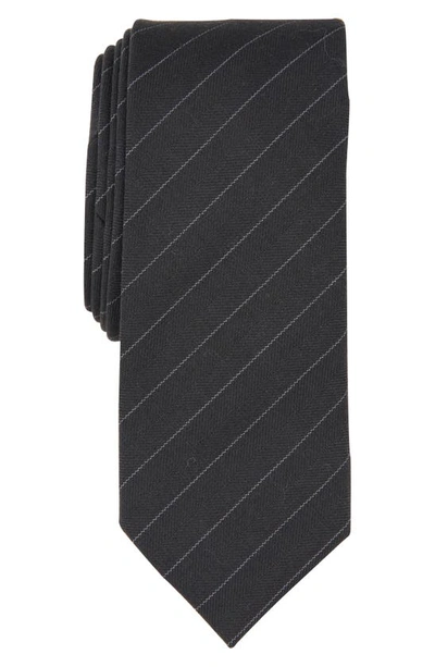 Original Penguin Howley Stripe Tie In Black