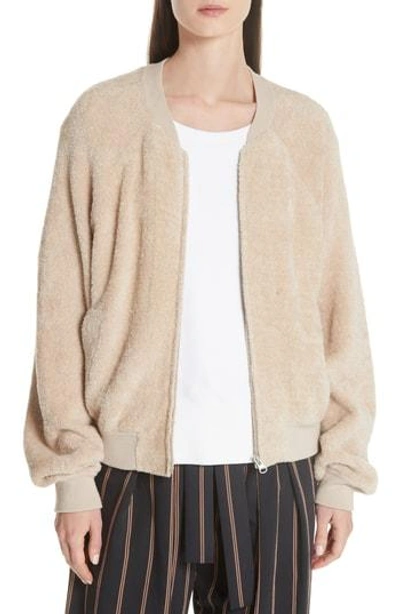 Vince Teddy Bomber Jacket In Chalet