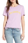 Rebecca Minkoff Los Angeles Delaney Tee In Lilac/ Bright Yellow