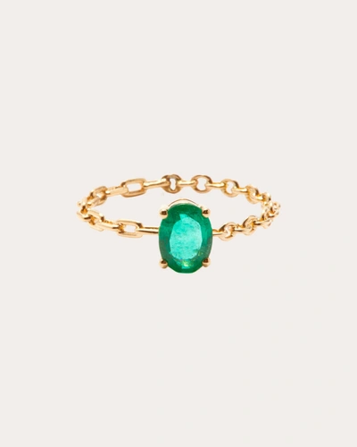 Yvonne Léon Women's Emerald Chain Solitaire Ring In Green