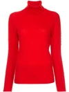 Thom Browne Wool Turtle Neck Sweater In Red