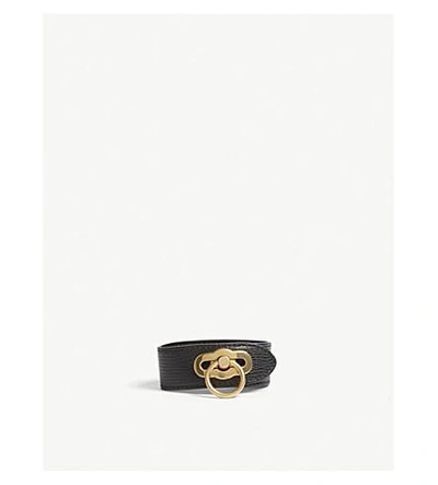 Mulberry Amberley Leather Bracelet In Black