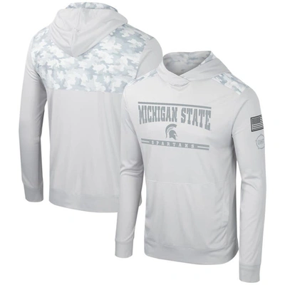 Colosseum Grey Michigan State Spartans Oht Military Appreciation Long Sleeve Hoodie T-shirt