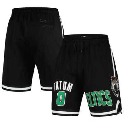 Pro Standard Men's  Jayson Tatum Black Boston Celtics Player Name And Number Shorts