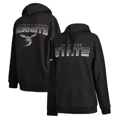 Fisll Black Delaware State Hornets Puff Print Sliced Pullover Hoodie
