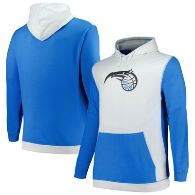 Fanatics Men's  Blue, Silver Orlando Magic Big And Tall Primary Arctic Pullover Hoodie In Blue,silver