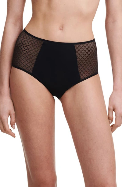 Chantelle Lingerie Norah Chic High Waist Full Briefs In Black