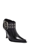 Jeffrey Campbell Elite Pointed Toe Bootie In Black Silver