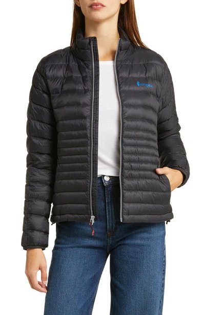 Cotopaxi Fuego Water Resistant 800 Fill Power Down Puffer Jacket In Black