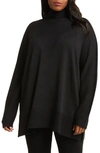 Marina Rinaldi Oversize Wool Blend Sweater In Black