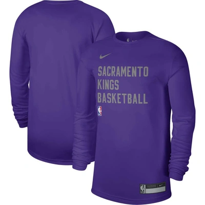 Nike Unisex  Purple Sacramento Kings 2023/24 Legend On-court Practice Long Sleeve T-shirt