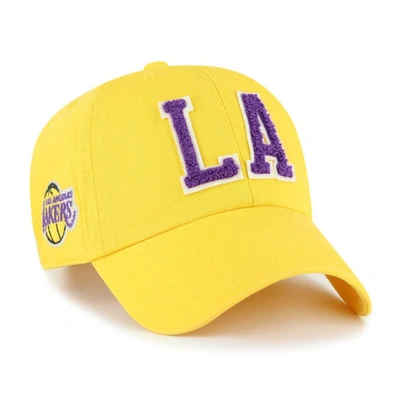 47 ' Gold Los Angeles Lakers Hand Off Clean Up Adjustable Hat