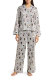 Polo Ralph Lauren Madison Cotton Pajamas In Bear Grey