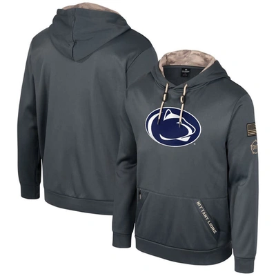 Colosseum Charcoal Penn State Nittany Lions Oht Military Appreciation Pullover Hoodie