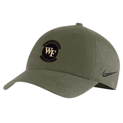 Nike Olive Wake Forest Demon Deacons Military Pack Heritage86 Adjustable Hat