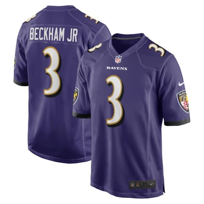 Nike Odell Beckham Jr. Purple Baltimore Ravens Game Jersey