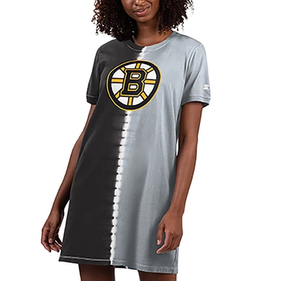 Starter Black Boston Bruins Ace Tie-dye Sneaker Dress