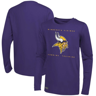 Outerstuff Purple Minnesota Vikings Side Drill Long Sleeve T-shirt