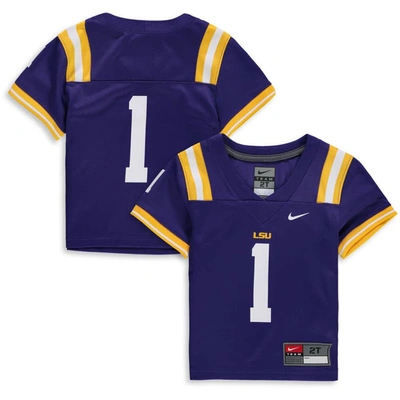 Nike Kids' Toddler  #1 Purple Lsu Tigers Team Replica Football Jersey