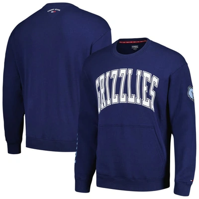 Tommy Jeans Men's  Navy Memphis Grizzlies Henryâ Pullover Sweatshirt