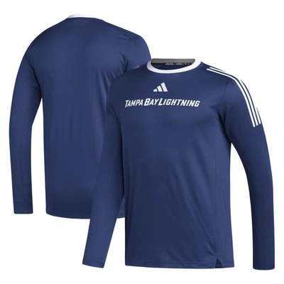 Adidas Originals Men's Adidas Blue Tampa Bay Lightning Aeroready Long Sleeve T-shirt