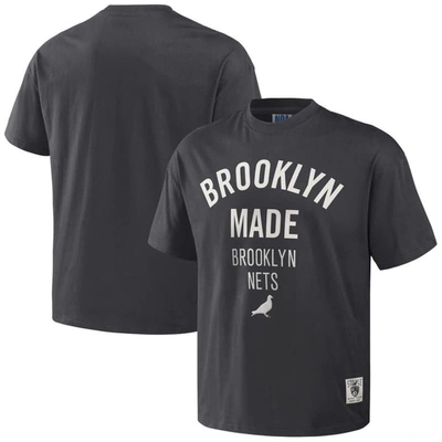 Staple Nba X  Anthracite Brooklyn Nets Heavyweight Oversized T-shirt