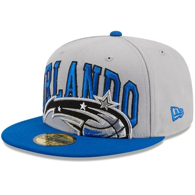 New Era Men's  Gray, Blue Orlando Magic Tip-off Two-tone 59fifty Fitted Hat In Gray,blue