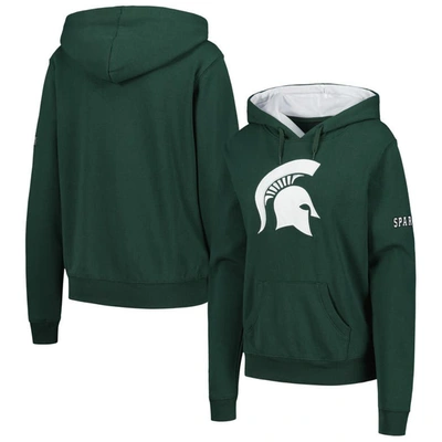 Stadium Athletic Green Michigan State Spartans Big Logo Pullover Hoodie